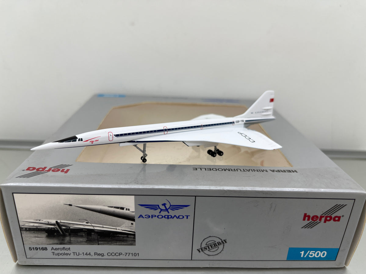 Aeroflot TU-144 CCCP-77101 Herpa 1:500 – Diecastbird Plane Model Store