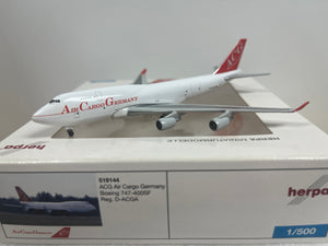 Air Cargo Germany B747-400   D-ACGA Herpa 1:500