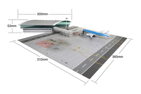 2pcs Hong Kong Airport Terminal Building by Mini Airport 1:400 ship to USA