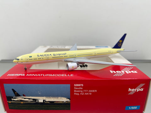 Saudia B777-300ER HZ-AK19  Herpa  1:500