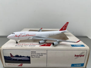 Air Cargo Germany  B747-400SF D-ACGA  Herpa  1:500
