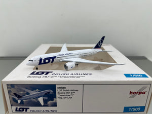LOT B787-8 SP-LRA  Herpa  1:500