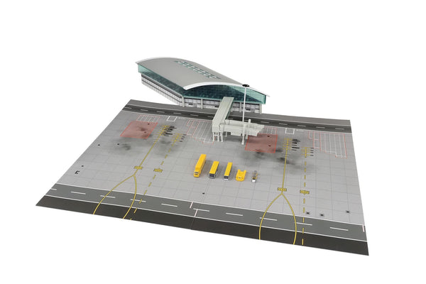 Hong Kong Airport Terminal Building with GSE - Mini Airport 1:400