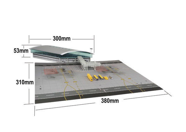 Hong Kong Airport Terminal Building with GSE - Mini Airport 1:400