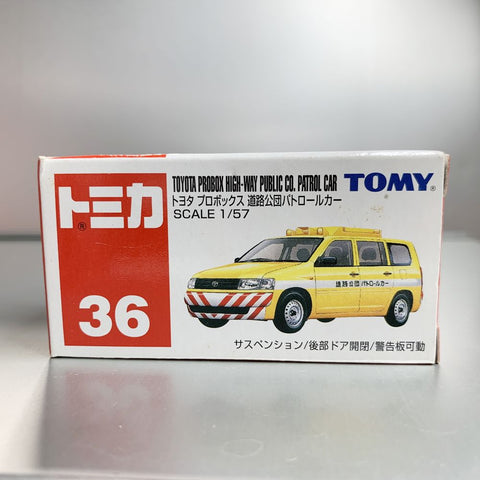 Takara Tomy Tomica no.36 Toyota Professional Box Japan Highway Public Corporation Patrol Car Sacks 1:57