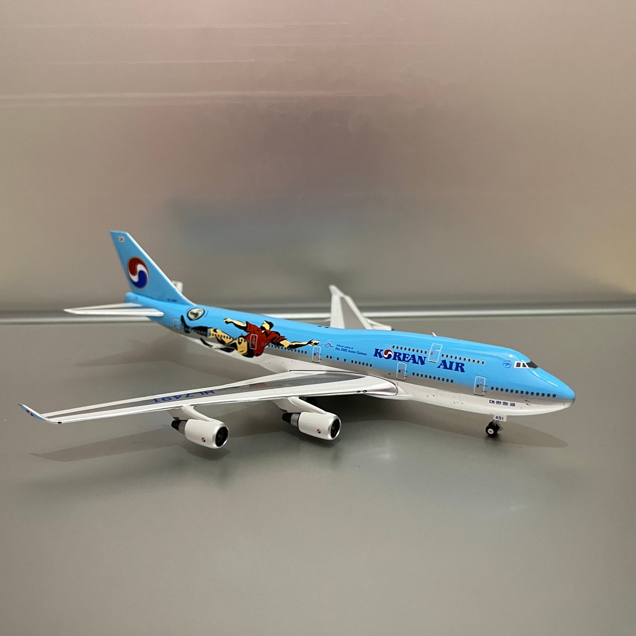 Korean-Air-B747-4B5-HL7491-Phoenix-1:400 – Diecastbird Plane Model